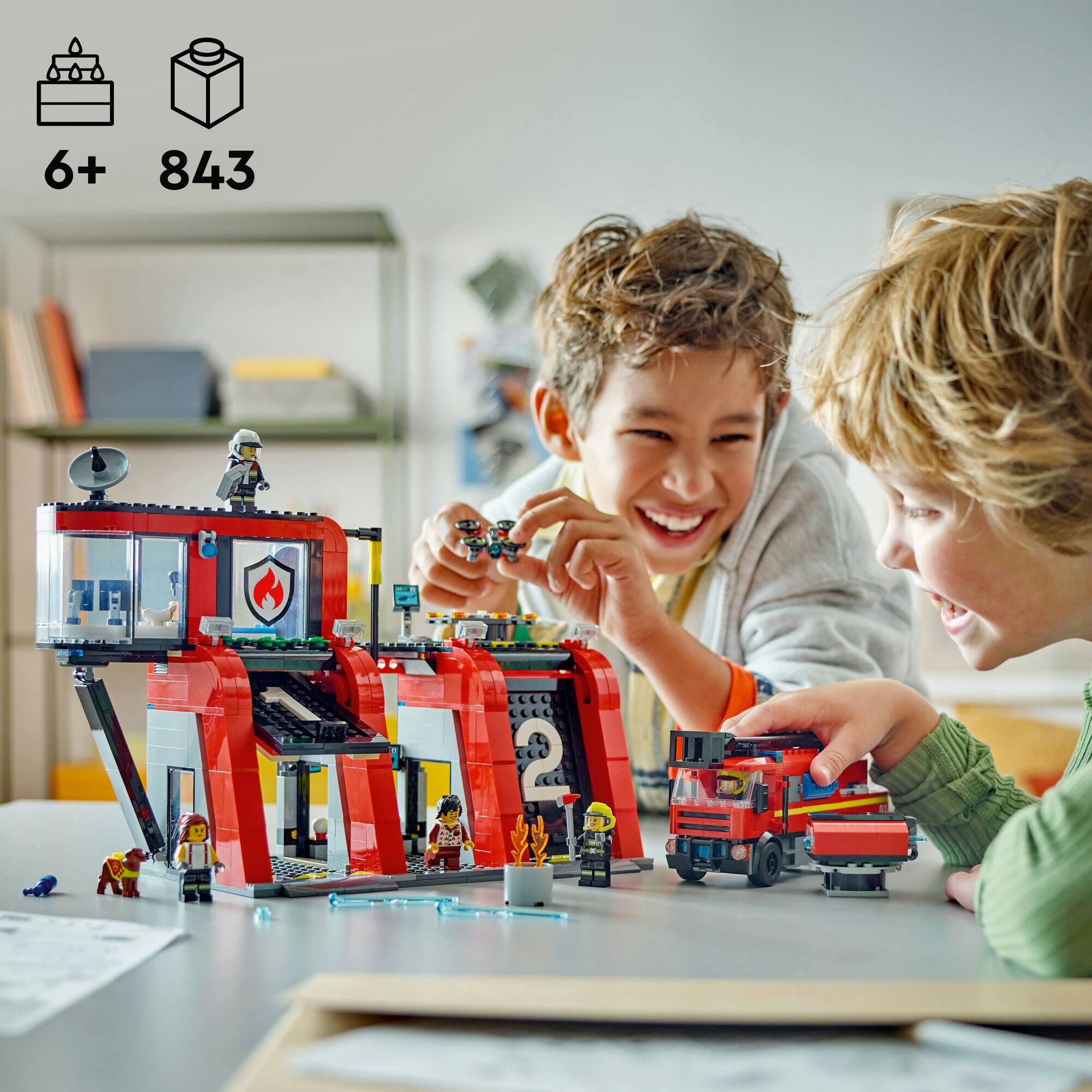 LEGO® City Fire Station with Fire Truck Playset 60414